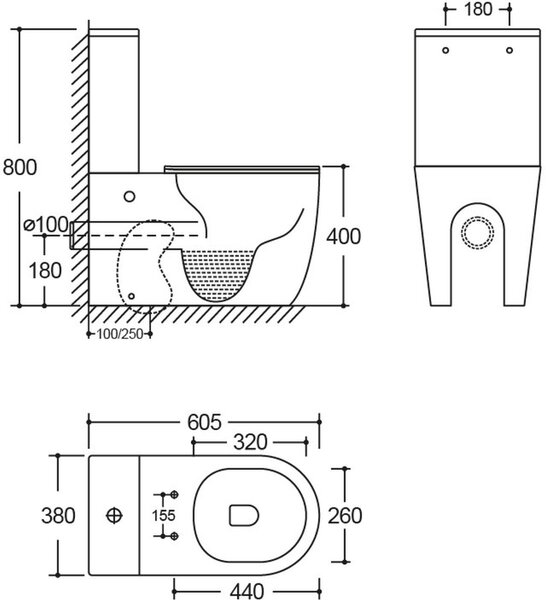 LaVita Nautilius compact wc alb 5900378325581