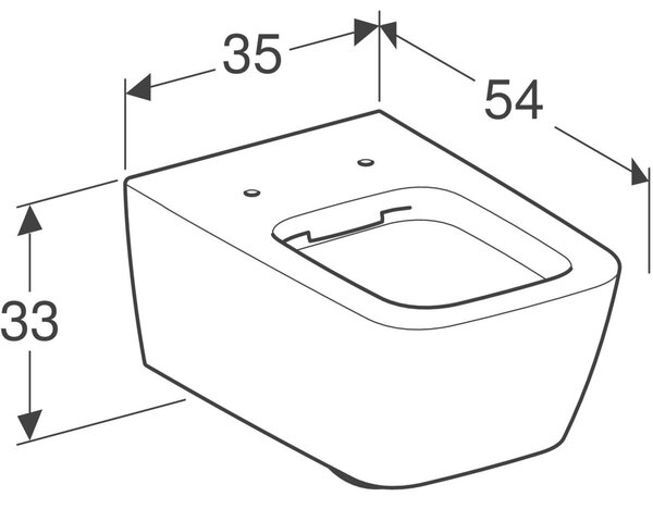 Geberit iCon vas wc agăţat fără margine alb 201950000