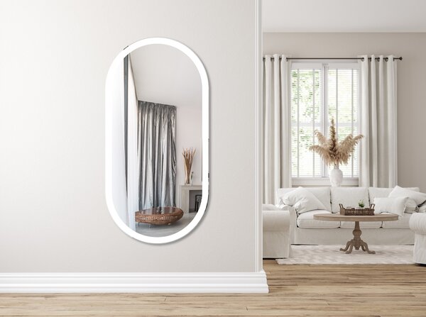 Venti Elipson oglindă 60x120 cm oval cu iluminare argint 5907459662399