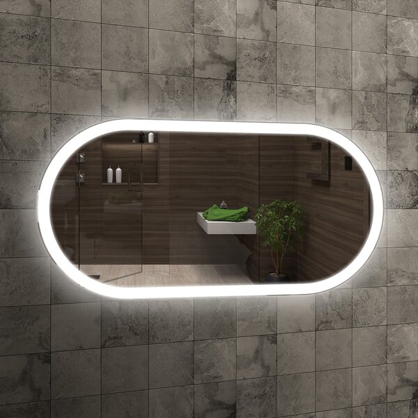 Venti Elipson oglindă 60x120 cm oval cu iluminare argint 5907459662399