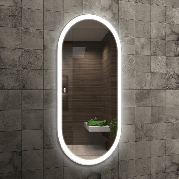 Venti Elipson oglindă 60x120 cm oval cu iluminare argint 5907459662399