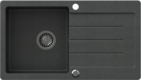 Quadron Johnny chiuveta graniteq 77x44 cm negru HCQJ7744CZK