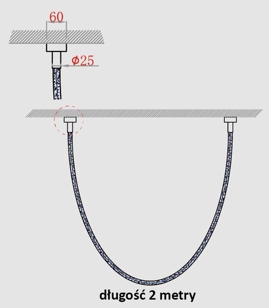Light Prestige Rope lampă suspendată 1x50 W alb-auriu LP-642/2M