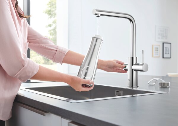 Grohe Blue set starter cu baterie bucătărie pe picior StarLight Chrome 31539000