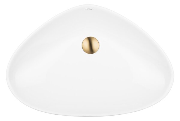 Oltens Vala lavoar 59x39 cm ovale de blat alb luciu 40325000