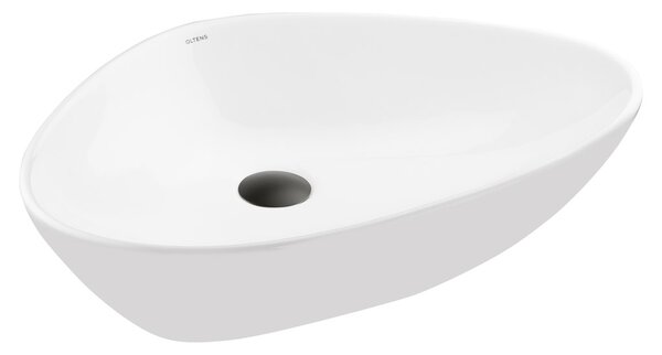 Oltens Vala lavoar 59x39 cm ovale de blat alb luciu 40325000