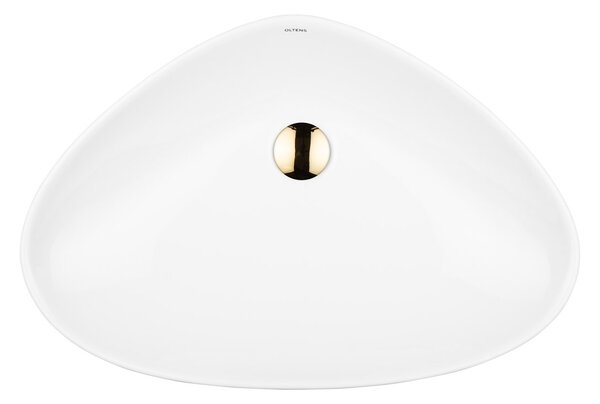 Oltens Vala lavoar 59x39 cm ovale de blat alb luciu 40325000