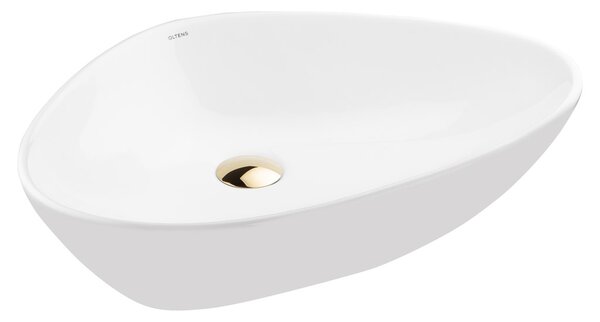 Oltens Vala lavoar 59x39 cm ovale de blat alb luciu 40325000