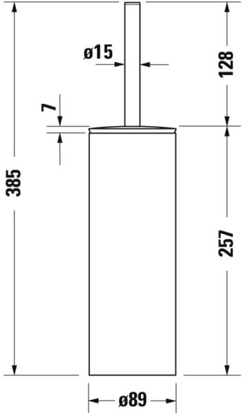 Duravit D-Code perie de toaletă stativ crom 0099281000