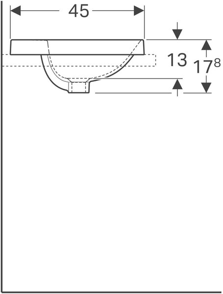 Geberit Variform lavoar 55x45 cm ovale încastrat alb luciu 500.721.01.2