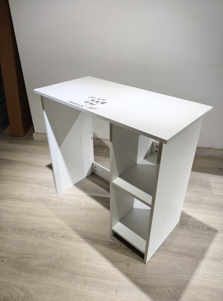 HOMCOM Birou pentru Computer cu 2 Polițe Deschise, 80 cm, Alb | Aosom Romania