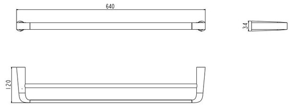Omnires Saco suport prosop crom-alb SA54226CRB