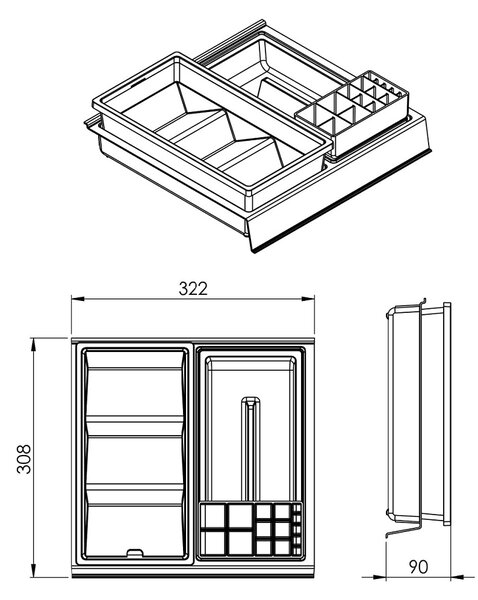 Elita organiser sertar RE190351016010