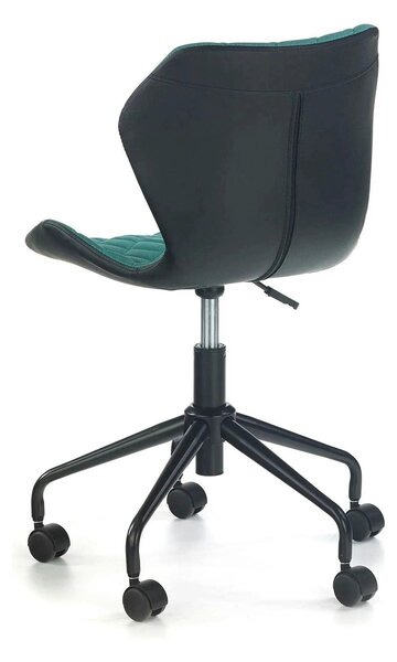 Scaun de birou MATRIX, turcoaz/negru, piele ecologica, 48x53x78/88 cm