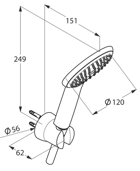 Kludi Freshline set de duș perete crom 6785005-00