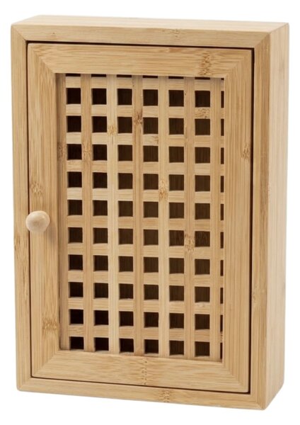 Dulapior suspendat pentru chei KIZU, 19 x 27 x 6 cm, bambus