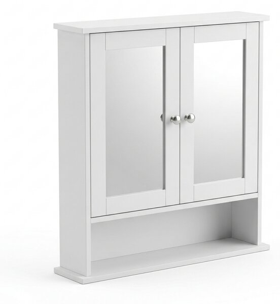 Dulap de baie suspendat cu oglindă LUMA, 56 x 13 x 58 cm