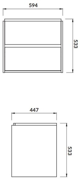 Cersanit Crea dulap 59x45x53 cm sub chiuveta pe perete alb S924-003