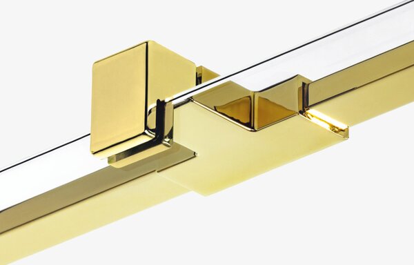 New Trendy Avexa Gold Shine cabină de duș 90x90 cm auriu luciu/sticlă transparentă EXK-3842