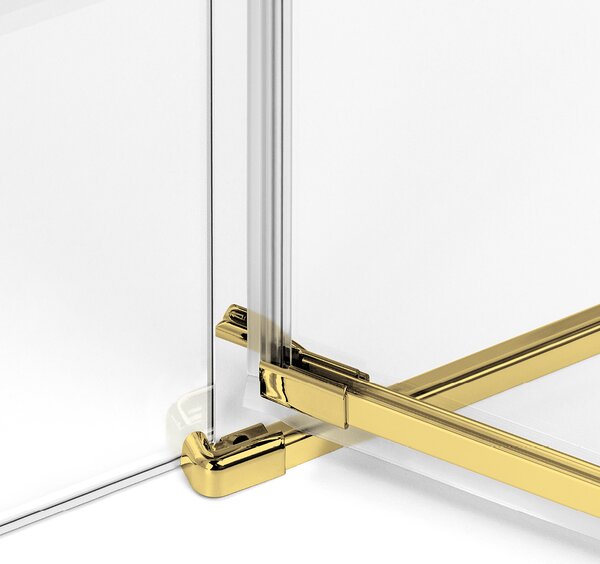 New Trendy Avexa Gold Shine cabină de duș 90x90 cm auriu luciu/sticlă transparentă EXK-3842