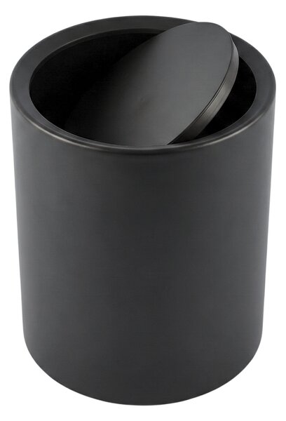 Coș de gunoi pentru baie RUND, 6 l, negru