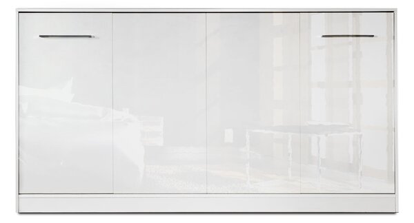Pat rabatabil Basic orizontal 90x200 - alb lucios