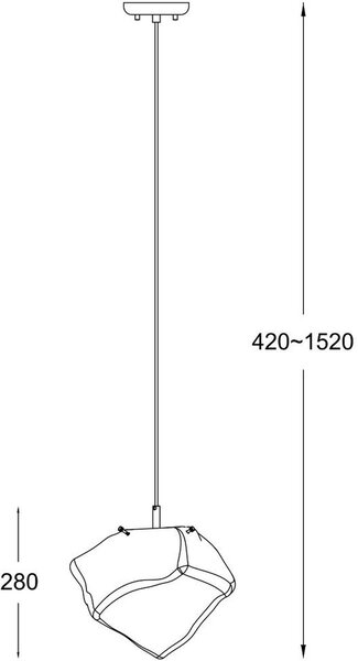 Zuma Line Rock lampă suspendată 1x40 W crom-transparent P0488-01A-F4AC