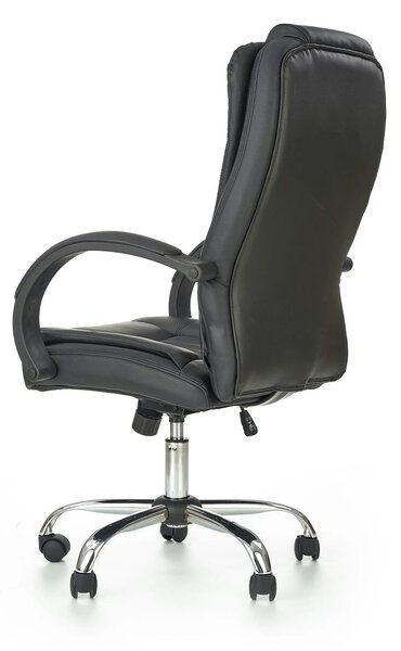 Scaun de birou RELAX, negru, piele ecologica, 64x75x110/118 cm