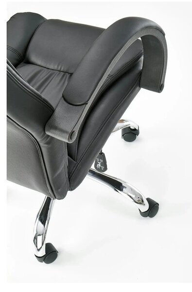 Scaun de birou RELAX, negru, piele ecologica, 64x75x110/118 cm