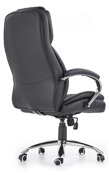 Scaun de birou KING, negru, piele ecologica, 67x76x116/124 cm