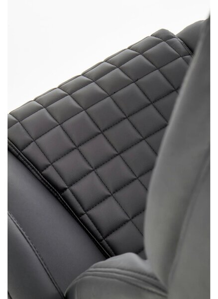 Scaun de birou KING, negru, piele ecologica, 67x76x116/124 cm