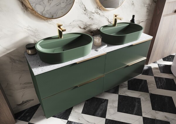 Elita Soho dulap 60x45.3x63.5 cm sub chiuveta pe perete verde RE010604047010