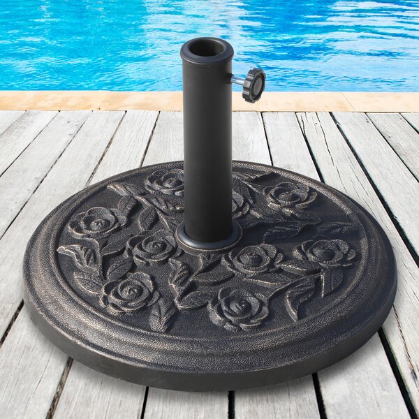 Outsunny Bază Stabilă pentru Umbrelă Rotundă, 9kg, din Rășină, Design Modern, Φ45.5x31cm, Bronz | Aosom Romania
