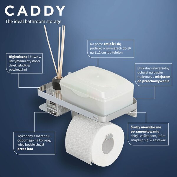 Tiger Caddy suport pentru hârtie igienică crom 1401430346
