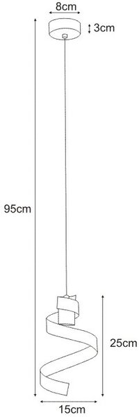 Kaja Poletano lampă suspendată 1x60 W negru K-4540