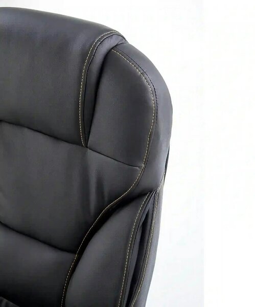 Scaun directorial DESMOND, negru, piele ecologica, 67x70x112/119 cm