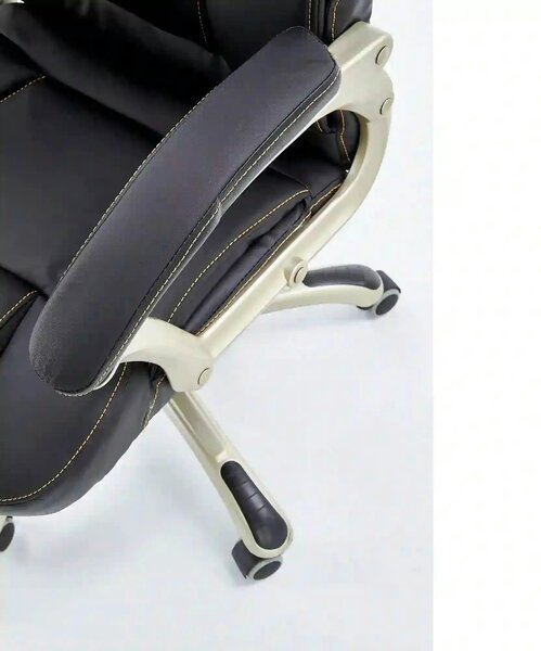 Scaun directorial DESMOND, negru, piele ecologica, 67x70x112/119 cm