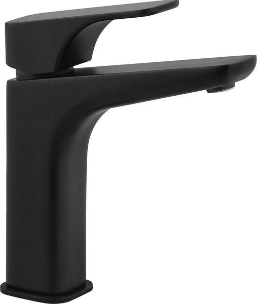 Deante Hiacynt, robinet chiuveta + dop metalic Click-Clack, negru mat, BQH_N21K