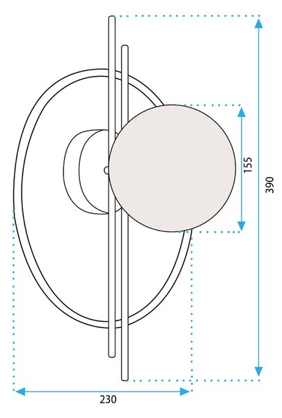 Lampa de perete APP1436-W GOLD