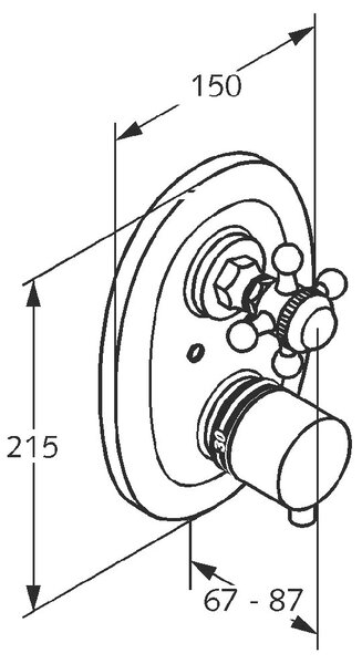 Kludi 1926 baterie de duș ascuns cu termostat auriu 517204520