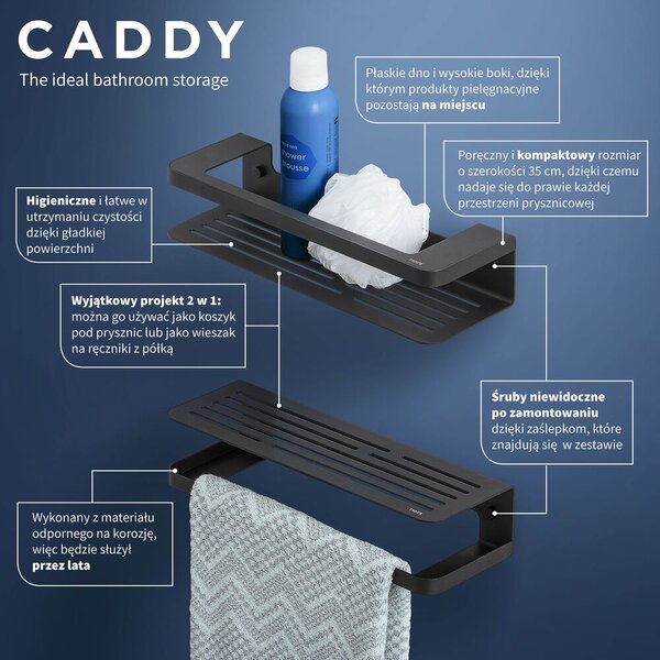Tiger Caddy coș de baie negru 1400830746