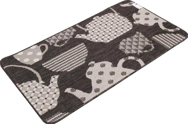 Covor Bucatarie, Flex 19056 80, Gri, Antiderapant 75x200 cm 75x200