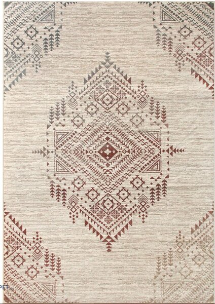 Covor Lily 30109 216, Model Dormitor Sufragerie, Crem Caramiziu 115 x 200