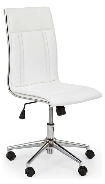 Scaun de birou PORTO, alb, piele ecologica, 44x57x97/107 cm