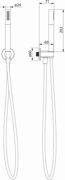 Cersanit Inverto set de duș perete negru S951-709