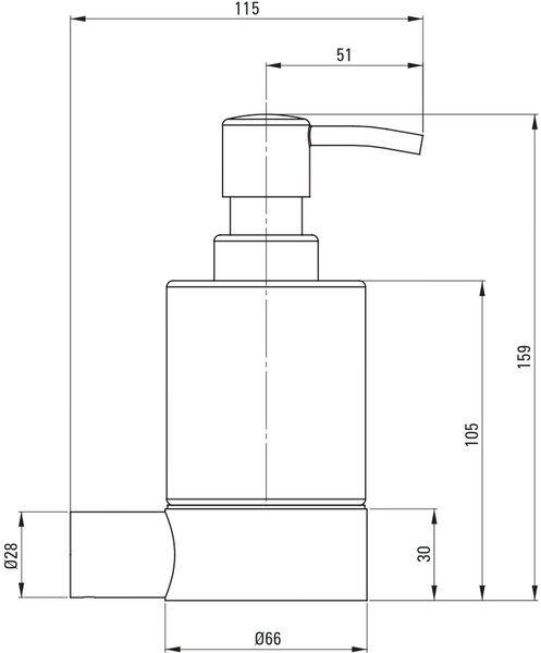 Deante Round dozator săpun 200 ml aur-sticlă ADR_R421