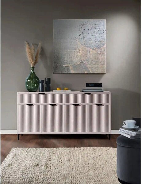 Comoda dormitor moderna LINKASTYLE LS1, casmir, PAL, 165x41x86 cm