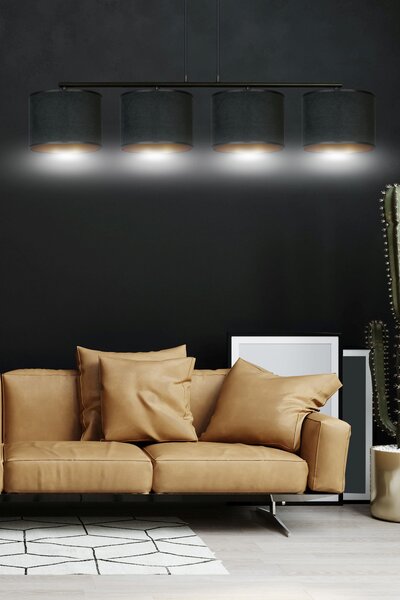 Emibig Hilde lampă suspendată 4x15 W negru-auriu 1054/4