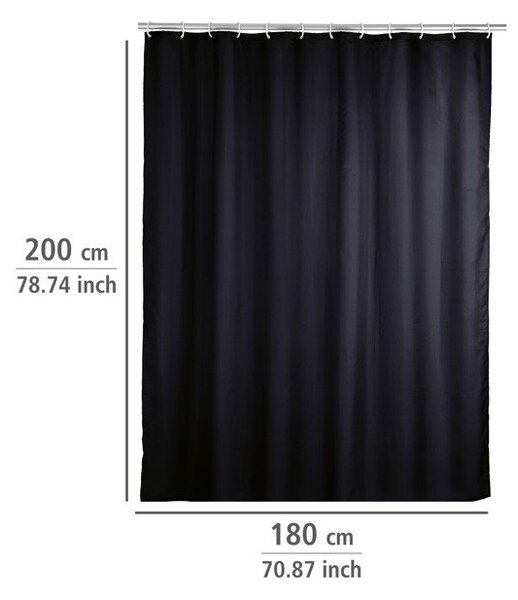 Wenko perdea de duș 200x180 cm negru 20043100