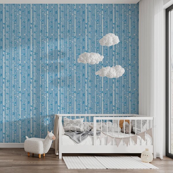 Tapet Pești sub apă, Tapet geometrie, Tapet dungi, a00127 : Uwalls.ro